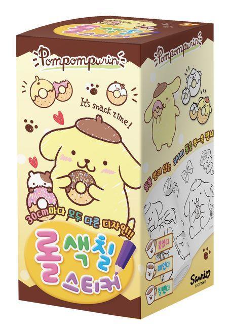 산리오캐릭터즈 폼폼푸린 롤색칠스티커